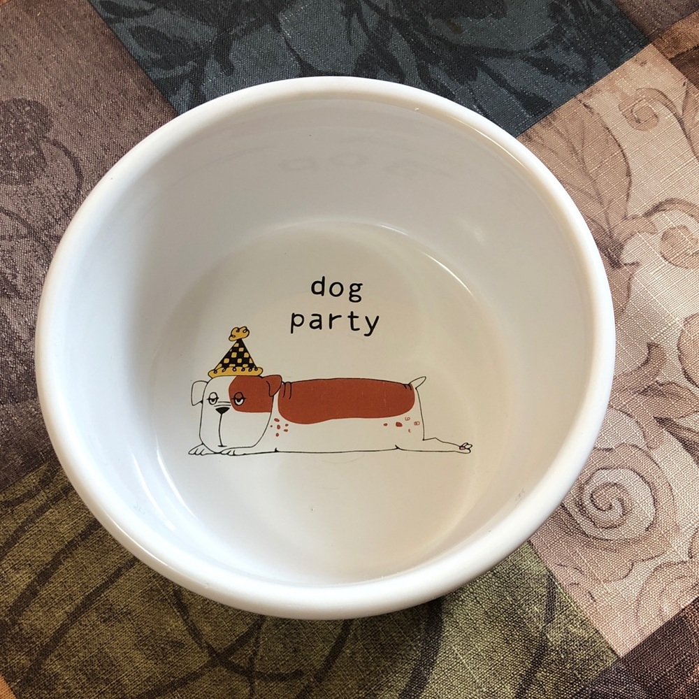 🦮EUC🐕‍🦺 Signature “Party Dog” Stoneware Bowl.